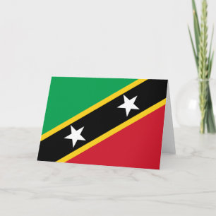 Tarjeta Bandera de Saint Kitts y Nevis (Caribe)