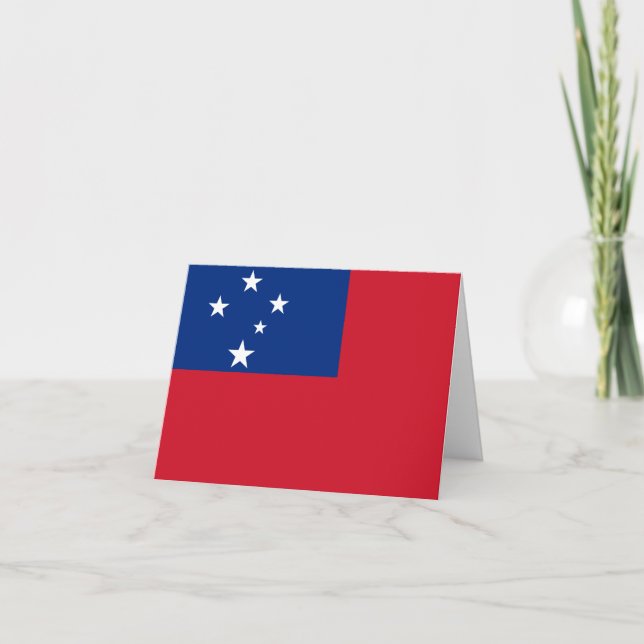 Tarjeta Bandera de Samoa (Anverso)