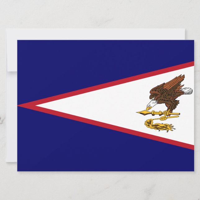 Tarjeta Bandera de Samoa Americana (Anverso)