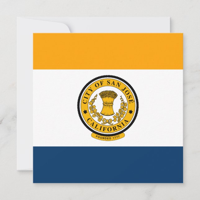 Tarjeta Bandera de San José (California) (Anverso)