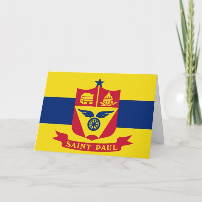 Tarjeta Bandera de San Pablo (Minnesota) (Anverso)