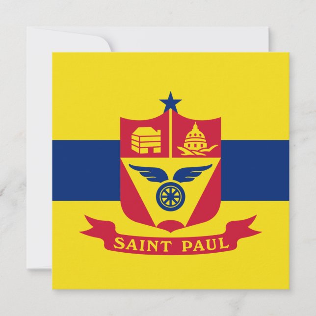Tarjeta Bandera de San Pablo (Minnesota) (Anverso)