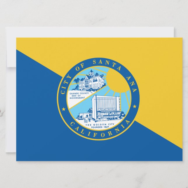 Tarjeta Bandera de Santa Ana (California) (Anverso)