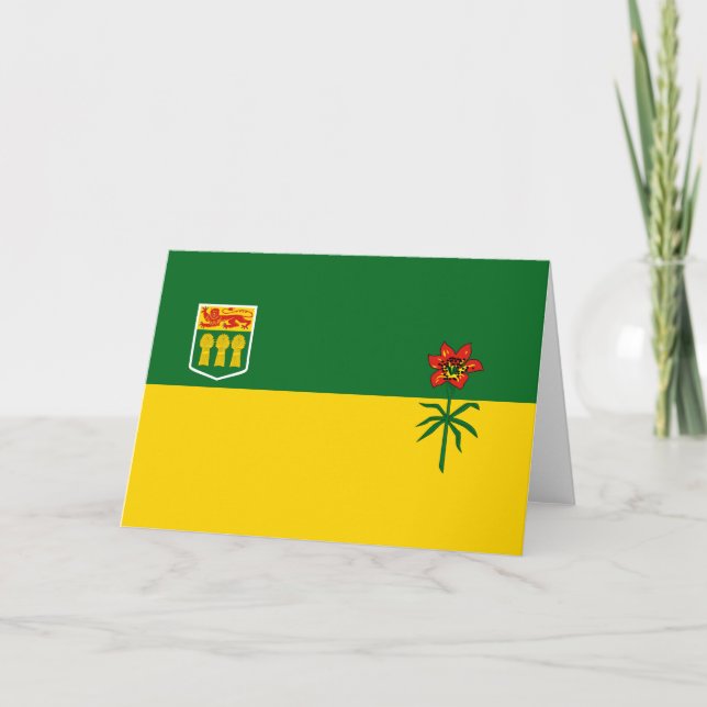 Tarjeta Bandera de Saskatchewan (Anverso)