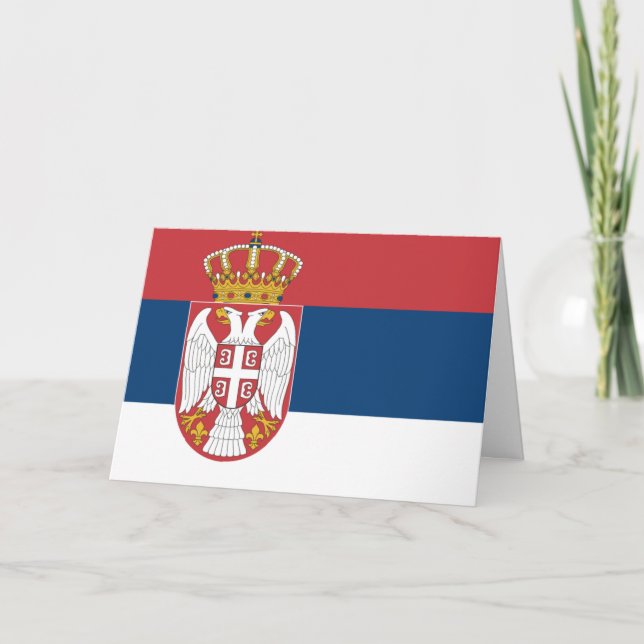 Tarjeta Bandera de Serbia (Anverso)