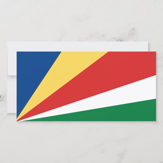 Tarjeta Bandera de Seychelles (Anverso)