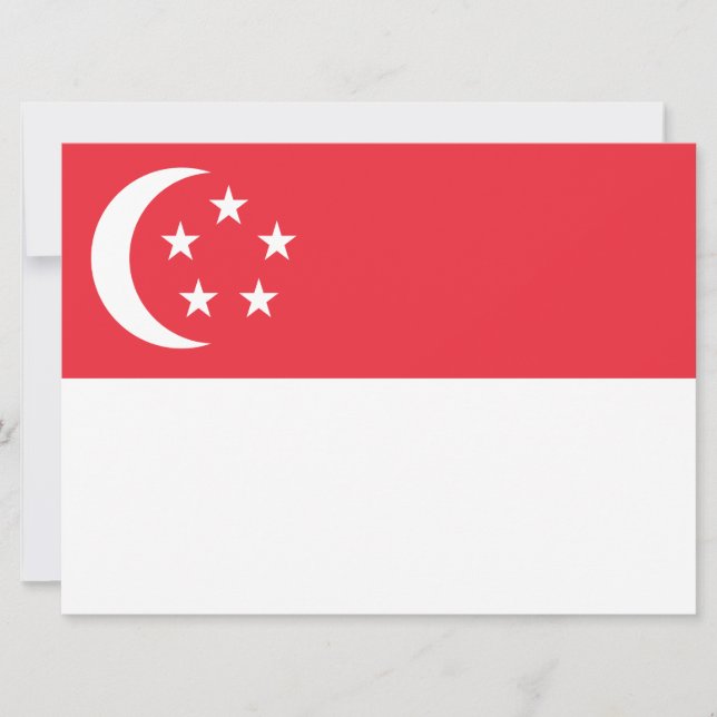 Tarjeta Bandera de Singapur (Anverso)