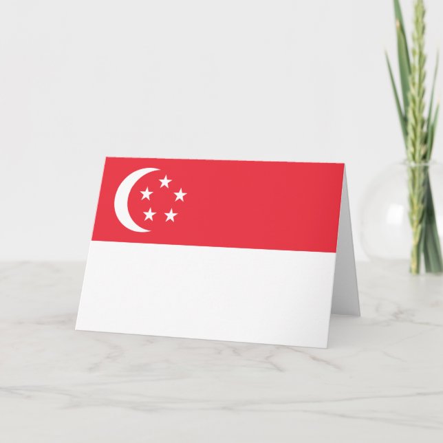 Tarjeta Bandera de Singapur (Anverso)