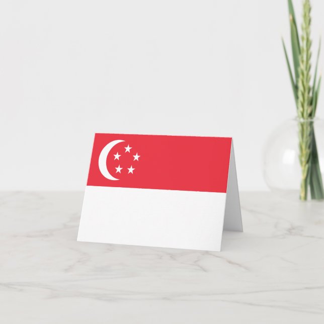 Tarjeta Bandera de Singapur (Anverso)