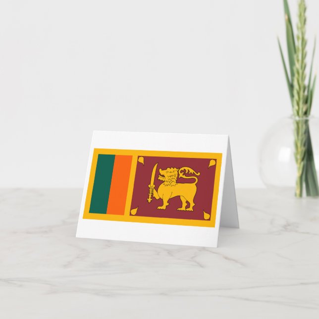 Tarjeta Bandera de Sri Lanka (Anverso)