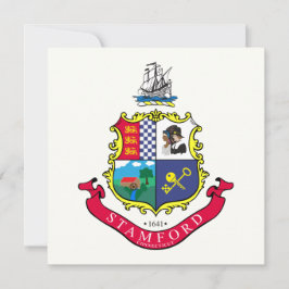 Tarjeta Bandera de Stamford (Connecticut)