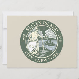 Tarjeta Bandera de Staten Island (municipio de Nueva York)