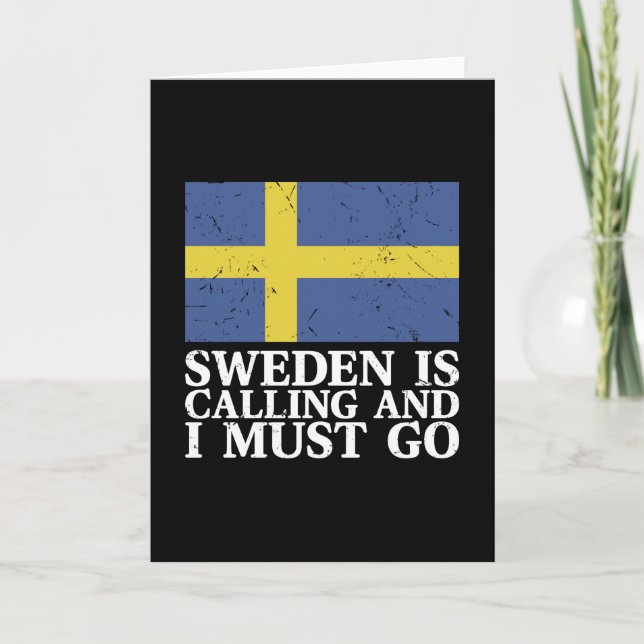Tarjeta Bandera de Suecia (Anverso)