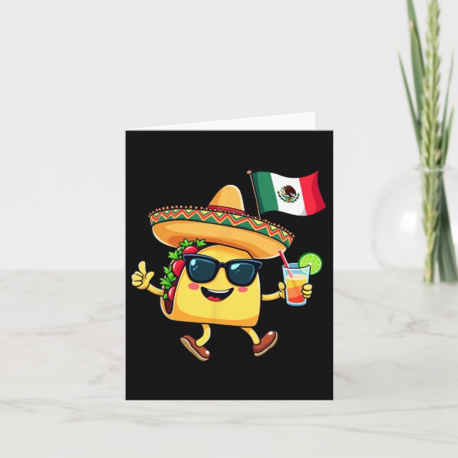 Tarjeta Bandera de Taco México Cinco De Mayo Independencia (Anverso)