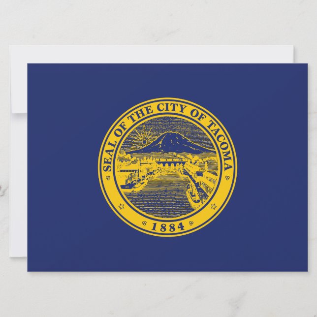 Tarjeta Bandera de Tacoma (Ciudad de Washington) (Anverso)