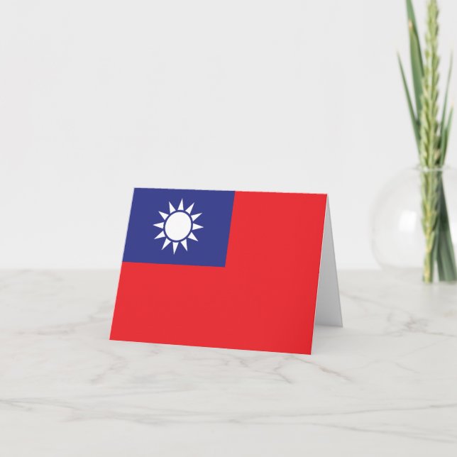 Tarjeta Bandera de Taiwán (Anverso)