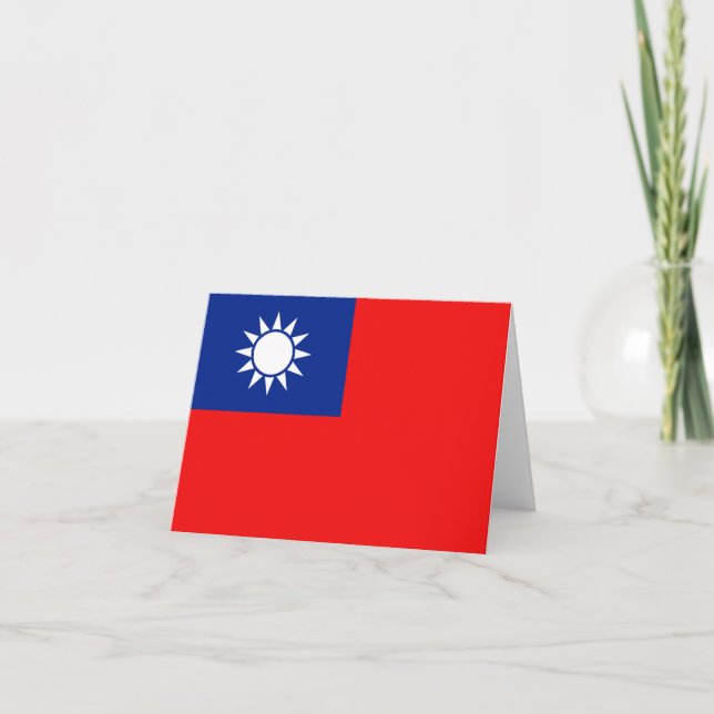 Tarjeta Bandera de Taiwán Notecard (Anverso)