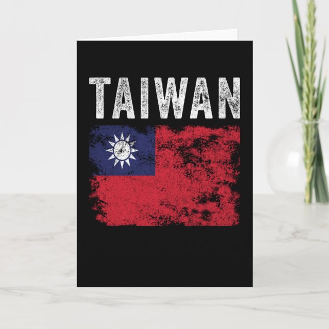 Tarjeta Bandera de Taiwán perturbada - Bandera taiwanesa (Anverso)