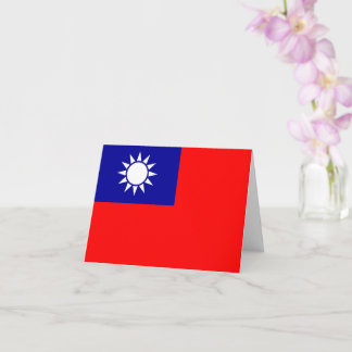 Tarjeta Bandera de Taiwán: República de China, Taipei chin