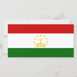 Tarjeta Bandera de Tayikistán (tayiko) (República de Tayik