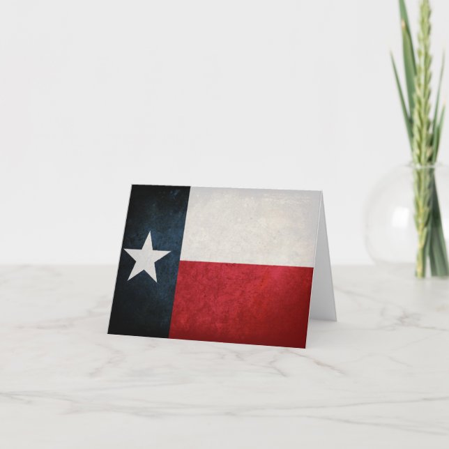 Tarjeta Bandera de Texas; Texan; (Anverso)