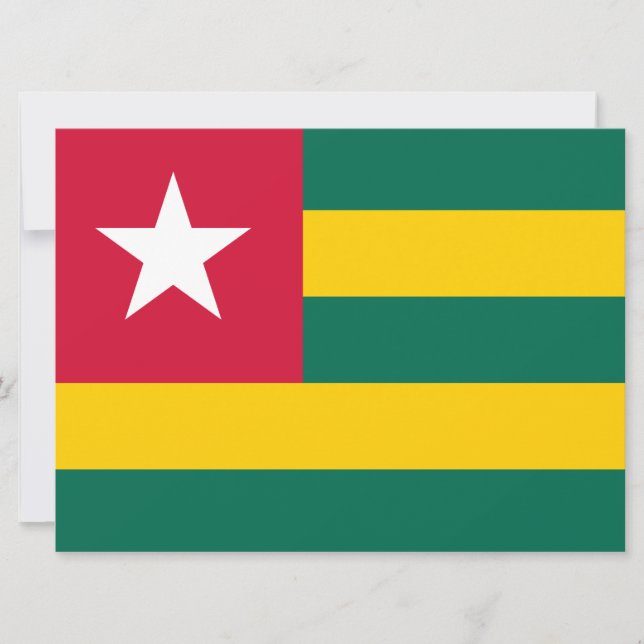 Tarjeta Bandera de Togo (Anverso)