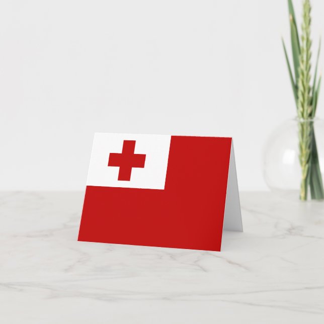 Tarjeta Bandera de Tonga (Anverso)