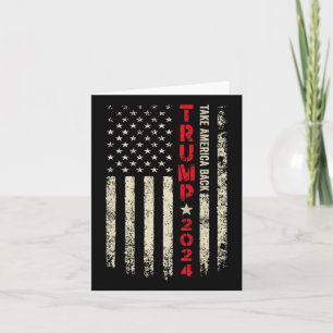 Tarjeta Bandera de Trump 2024: Ee. Uu. por la bandera de T