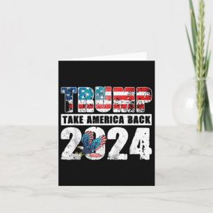 Tarjeta Bandera De Trump 2024 Recupera A Estados Unidos El