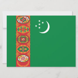 Tarjeta Bandera de Turkmenistán (Turkmenistán)