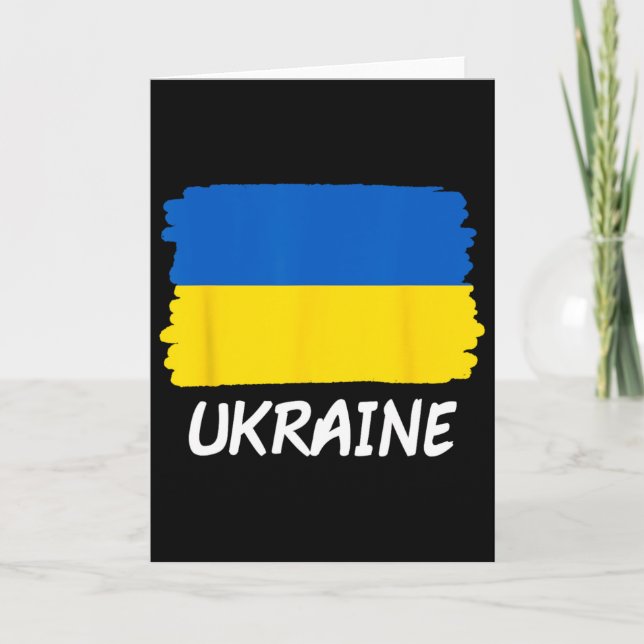 Tarjeta Bandera de Ucrania (Anverso)