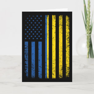 Tarjeta Bandera de Ucrania 4 de julio Usa Bandera ucranian