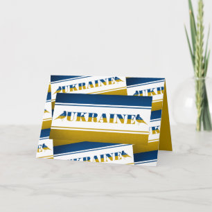 Tarjeta Bandera de Ucrania, aves nacionales nocturnas