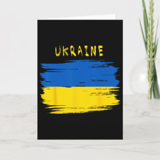 Tarjeta Bandera de Ucrania con estilo de pincelada