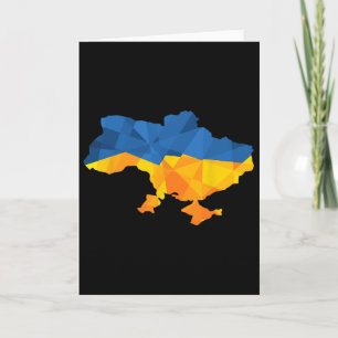 Tarjeta Bandera de Ucrania Emblema Mapa Patriota Para Homb