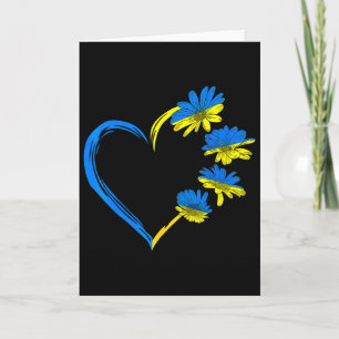 Tarjeta Bandera de Ucrania Girasol Vintage Amantes Ucrania