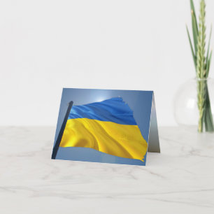 Tarjeta Bandera de Ucrania - Guerra, política, sufrimiento