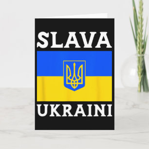 Tarjeta Bandera de Ucrania Orgullo País Slava Ukraini 1