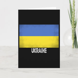 Tarjeta Bandera de Ucrania Orgullo Vintage En Mi Adn Europ