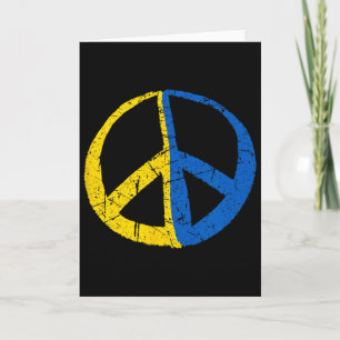 Tarjeta Bandera de Ucrania Signo de Paz Para Ucrania Hombr