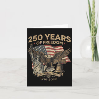 Tarjeta Bandera de USA Águila de la Libertad 250 Años de L