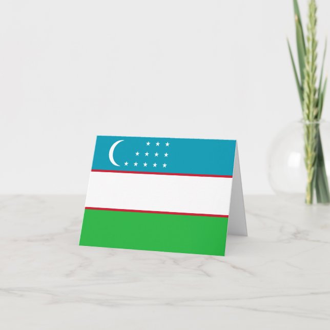 Tarjeta Bandera de Uzbekistán (Anverso)