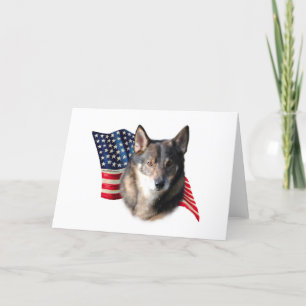 Tarjeta Bandera de Vallhund Sueca