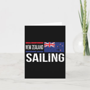 Tarjeta Bandera de vela de Nueva Zelanda Regata de vela de