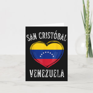 Tarjeta Bandera de Venezuela Corazón de San Cristóbal