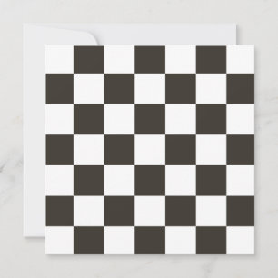 Tarjeta Bandera de verificación (negro y blanco) (patrón d