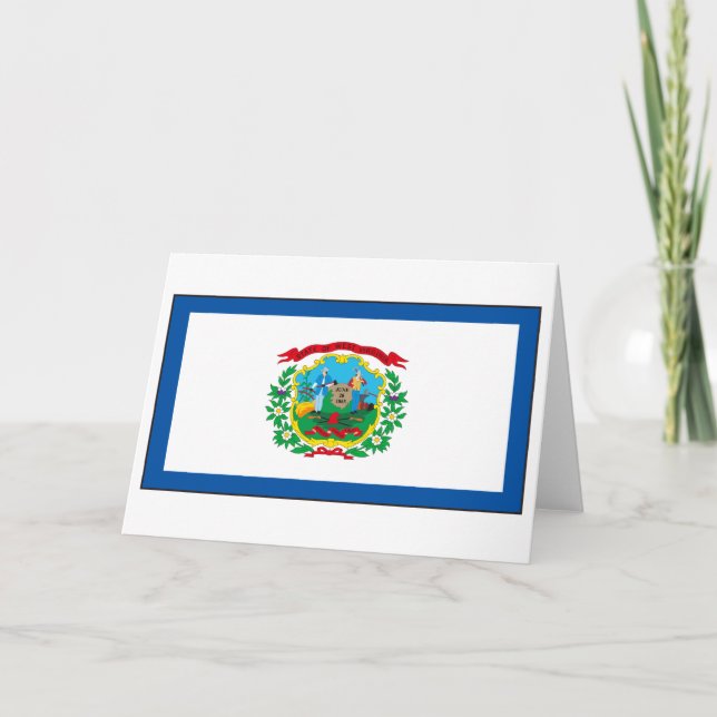 Tarjeta Bandera de Virginia Occidental (Anverso)