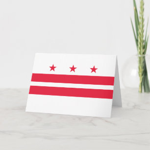 Tarjeta Bandera de Washington D.C. (Distrito de Columbia)
