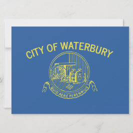 Tarjeta Bandera de Waterbury (Connecticut)