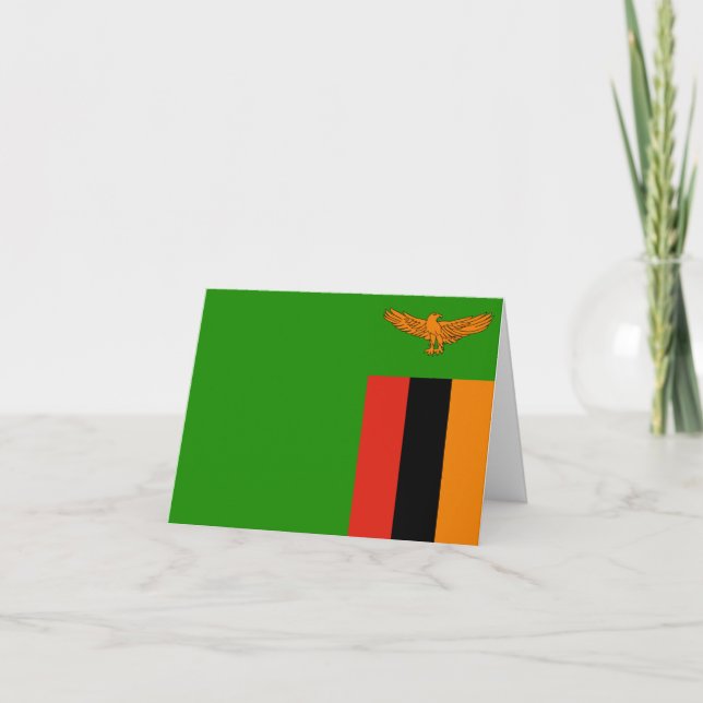 Tarjeta Bandera de Zambia (Anverso)